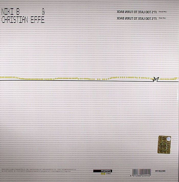 Niki B & Christian E.F.F.E. - It's Too Late To Turn Back | Mantra Smiles (MTR2244) - 2