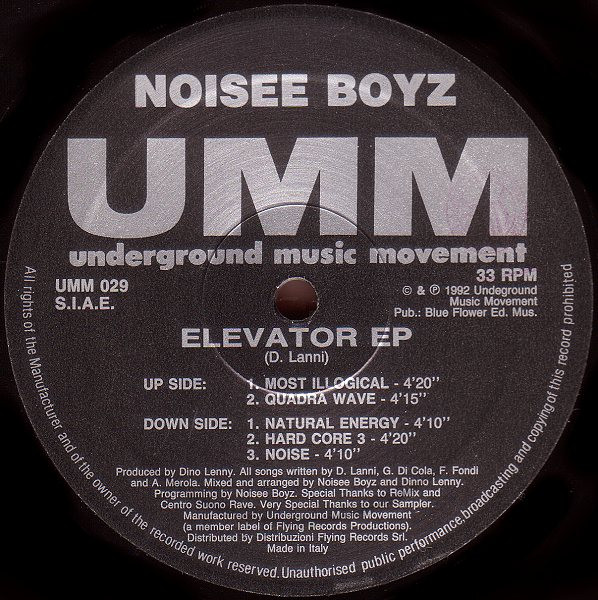 Noisee Boyz - Elevator EP | UMM (UMM 029)