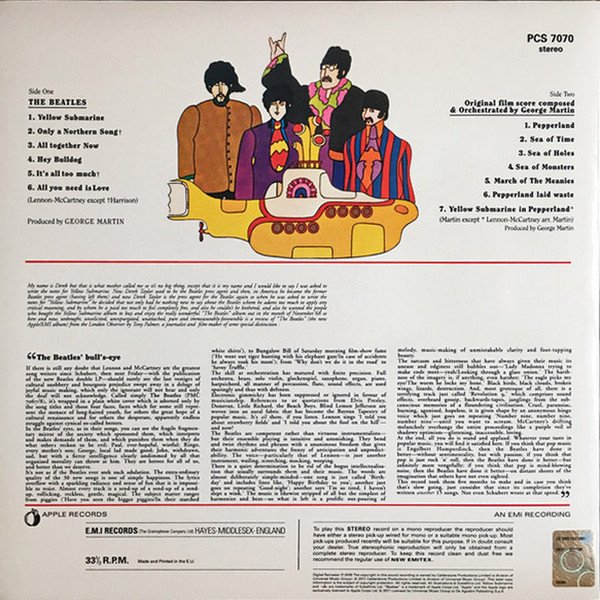 The Beatles - Yellow Submarine | Apple Records (PCS 7070) - 2