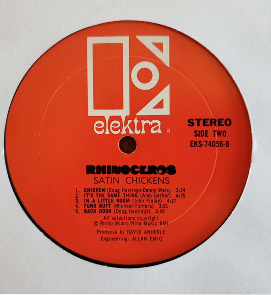 Rhinoceros - Satin Chickens | Elektra (EKS-74056) - 4