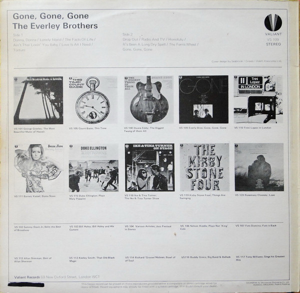 Everly Brothers - Gone, Gone, Gone | Valiant Records (VS 109) - 2