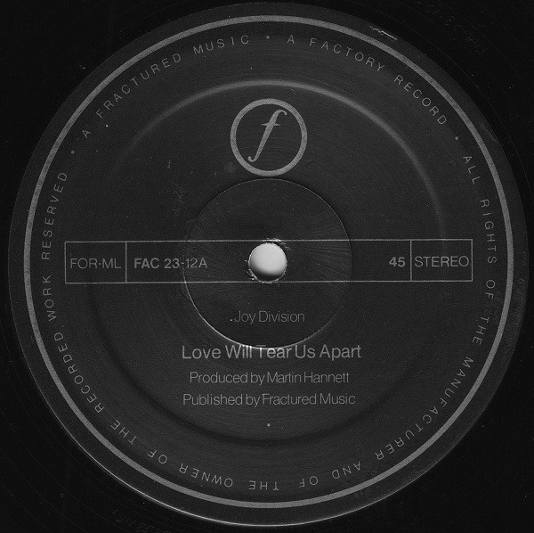 Joy Division - Love Will Tear Us Apart | Factory (FAC∙XXIII∙XII) - 3