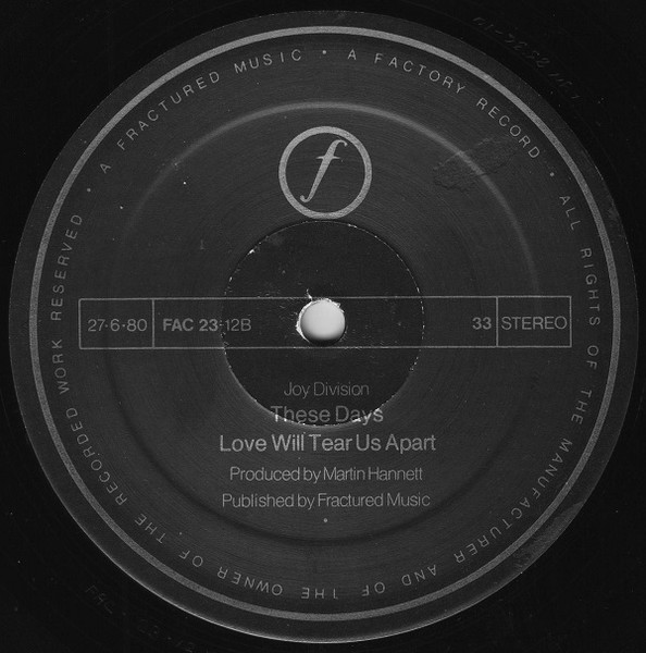 Joy Division - Love Will Tear Us Apart | Factory (FAC∙XXIII∙XII) - 4