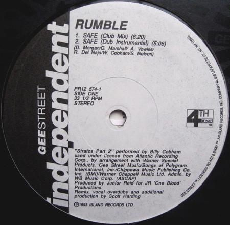 Rumble - Safe | Gee Street Independent (PR12 574)