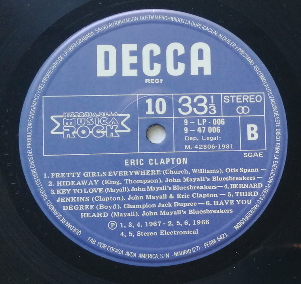 Eric Clapton - Eric Clapton | Decca (9-47 006) - 4