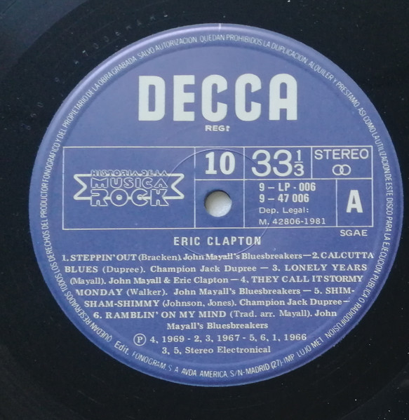 Eric Clapton - Eric Clapton | Decca (9-47 006) - 3