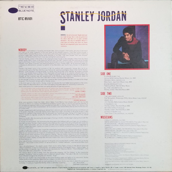 Stanley Jordan - Magic Touch [Vinyl] | Blue Note (BTC 85101) - 2