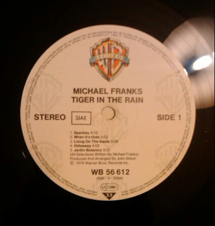 Michael Franks - Tiger In The Rain | Warner Bros. Records (WB 56 612) - 3 Michael Franks - Tiger In The Rain | Warner Bros. Records (WB 56 612) - 3