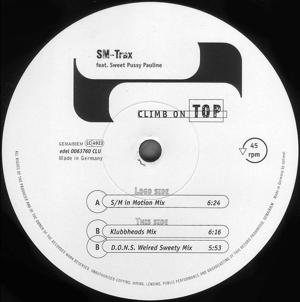 SM-Trax Feat. Sweet Pussy Pauline - Climb On Top | Club Tools (edel0063760 CLU) - 4 SM-Trax Feat. Sweet Pussy Pauline - Climb On Top | Club Tools (edel0063760 CLU) - 4