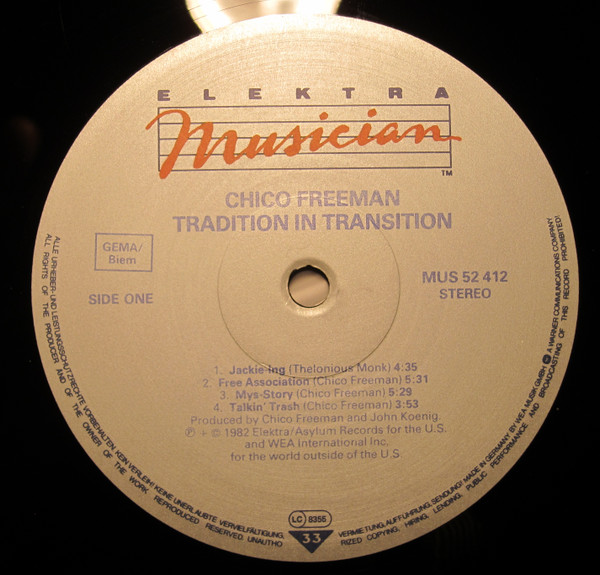 Chico Freeman - Tradition In Transition | Elektra Musician (MUS 52 412) - 3
