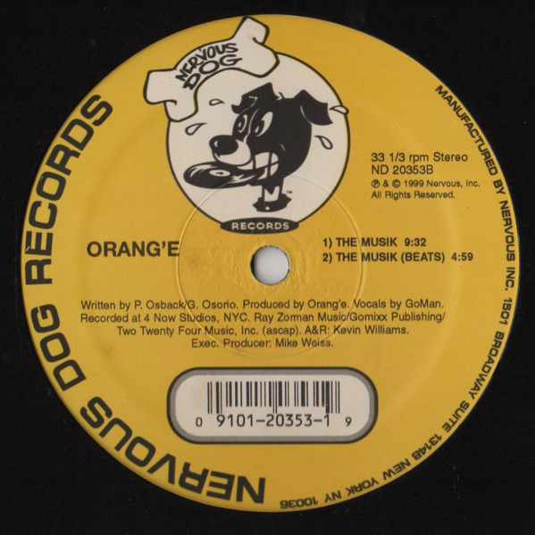 Orang'e - The Musik | Nervous Dog Records (ND 20353) - 3