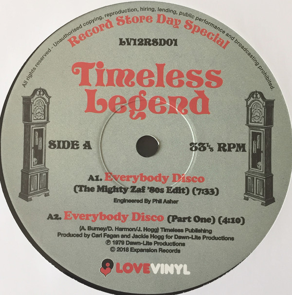 Timeless Legend - Everybody Disco | Love Vinyl (LV12RSD01)