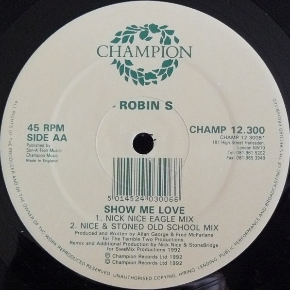 Robin S. - Show Me Love | Champion (CHAMP 12.300) - 4