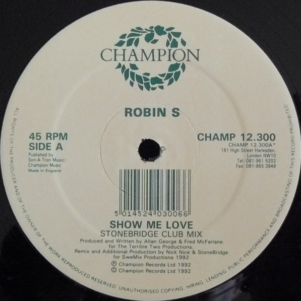 Robin S. - Show Me Love | Champion (CHAMP 12.300) - 3