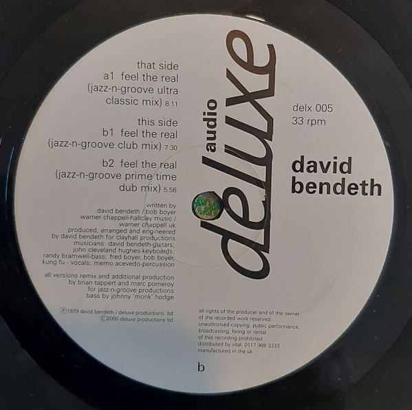 David Bendeth - Feel The Real | Audio Deluxe (delx 005) - main David Bendeth - Feel The Real | Audio Deluxe (delx 005) - main