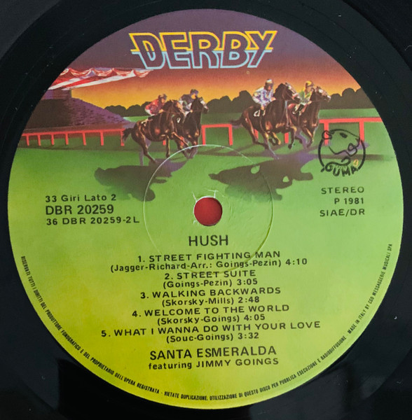 Santa Esmeralda Featuring Jimmy Goings - Hush | Derby (DBR 20259) - 3