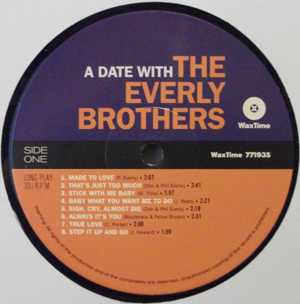 Everly Brothers - A Date With The Everly Brothers | WaxTime (771935) - 3