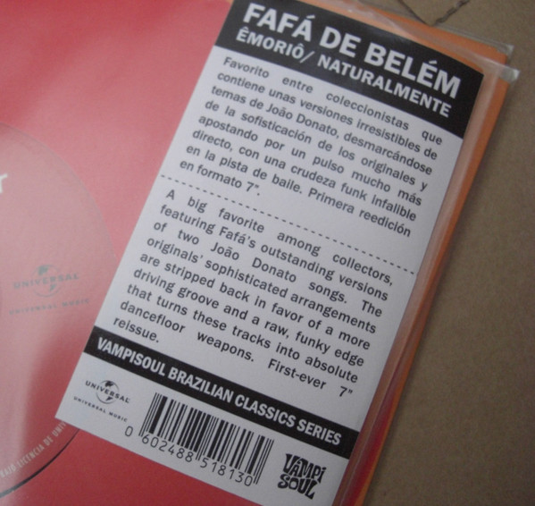 Fafá De Belém - Êmoriô / Naturalmente | Vampi Soul (VAMPI 45118) - 3