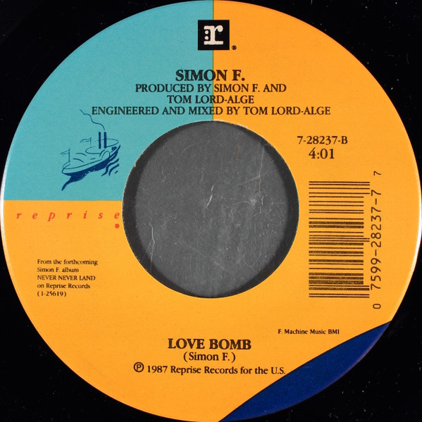 Simon Fellowes - American Dream / Love Bomb | Reprise Records (7-28237) - 4 Simon Fellowes - American Dream / Love Bomb | Reprise Records (7-28237) - 4