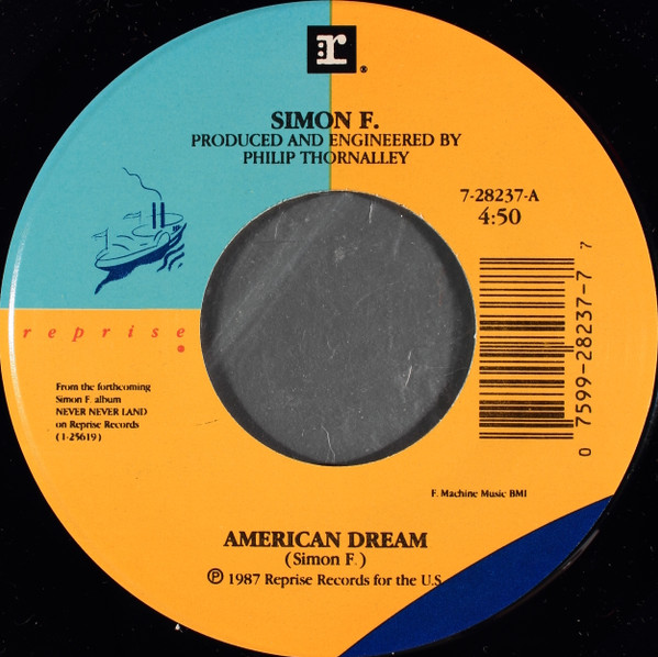 Simon Fellowes - American Dream / Love Bomb | Reprise Records (7-28237) - 3 Simon Fellowes - American Dream / Love Bomb | Reprise Records (7-28237) - 3