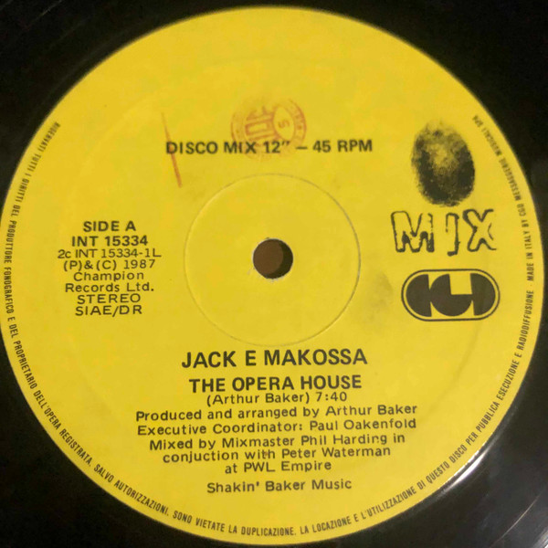 Jack E Makossa - The Opera House | CGD (INT 15334)