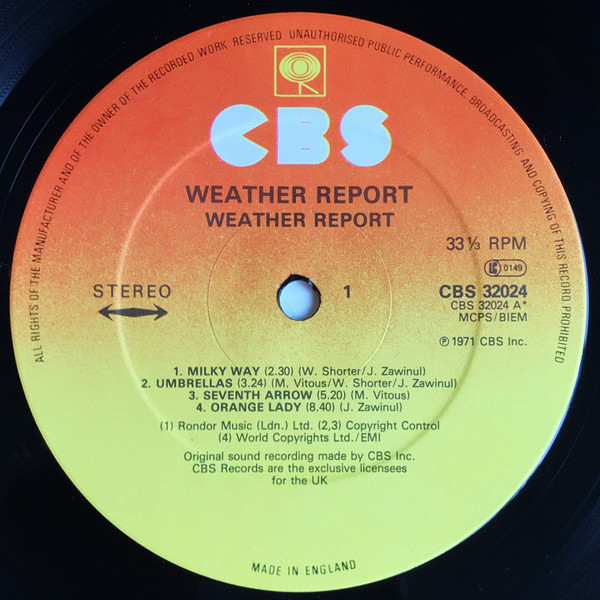 Weather Report - Weather Report | CBS (32024) - 3