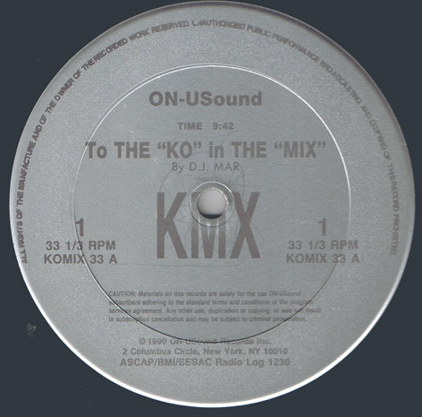 DJ Mar - To THE "KO" In THE "MIX" | ON-USound (KOMIX 33)