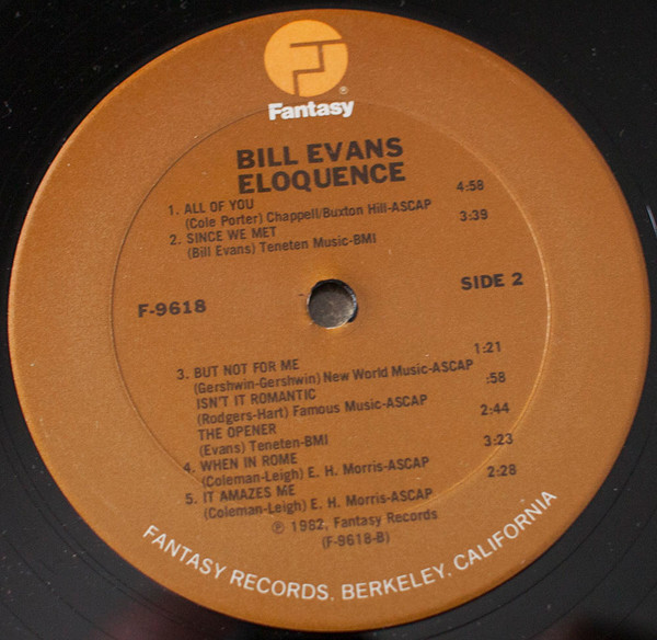 Bill Evans - Eloquence | Fantasy (F-9618) - 3