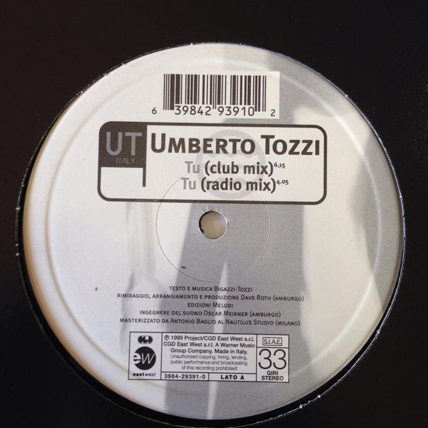 Umberto Tozzi - Tu | CGD East West (3984-29391-0)
