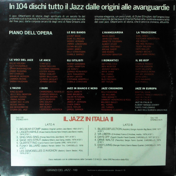 Various - Il Jazz In Italia II | Fabbri Editori (Gdj 100) - 2