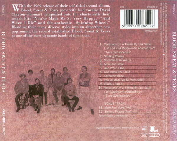 Blood, Sweat And Tears - Blood, Sweat & Tears | Columbia (499822 2) - 2