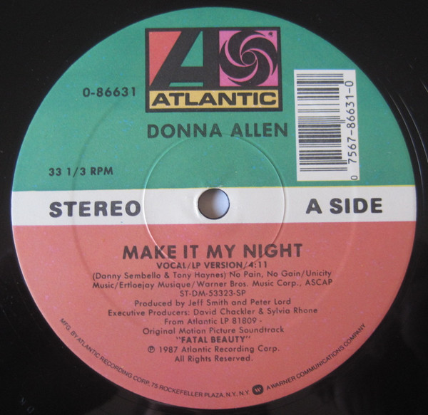 Donna Allen / Debbie Gibson - Make It My Night / Red Hot | Atlantic (0-86631) - 2 Donna Allen / Debbie Gibson - Make It My Night / Red Hot | Atlantic (0-86631) - 2