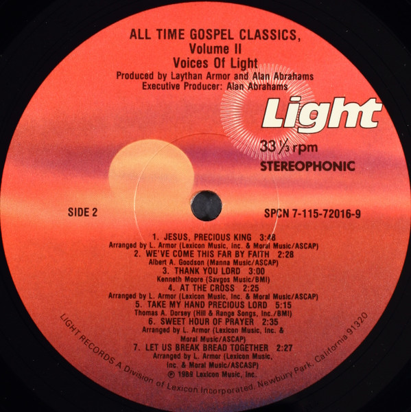 The Voices Of Light - All Time Gospel Classics Vol. 2 | Light Records (SPCN 7-115-72016-6) - 4