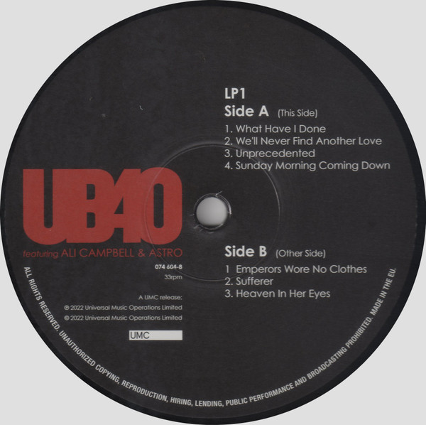 UB40 - Unprecedented | UMC (074 604-6) - 2