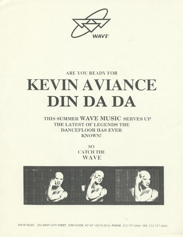Kevin Aviance - Din Da Da | Wave Music (WM 50020-1) - 3