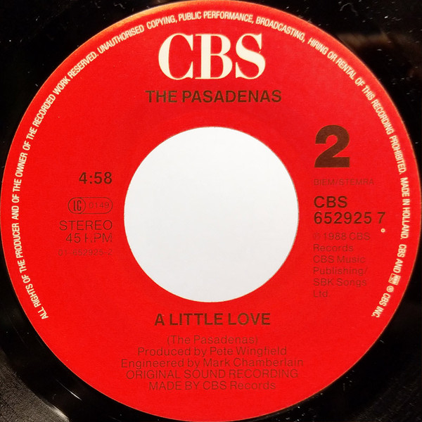 The Pasadenas - Riding On A Train | CBS (CBS 652925 7) - 4 The Pasadenas - Riding On A Train | CBS (CBS 652925 7) - 4