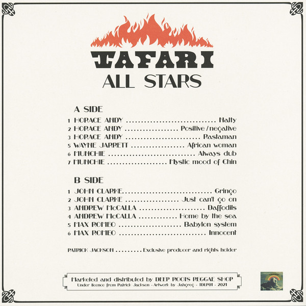 Tafari All-Stars - Rarities From The Vault | Tafari (TDLP01) - main