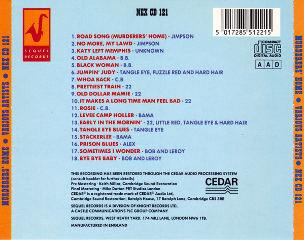 Various - Murderers' Home | Sequel Records (NEX CD 121) - 2