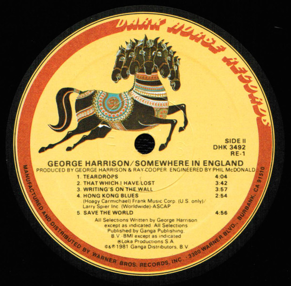 George Harrison - Somewhere In England | Dark Horse Records (DHK 3492) - 4