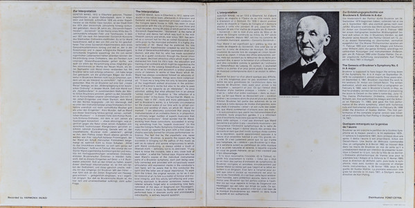 Anton Bruckner - Günter Wand , Kölner Rundfunk-Sinfonie-Orchester - Sinfonie Nr. 6 A-Dur | Deutsche Harmonia Mundi (HMI 73038) - 3