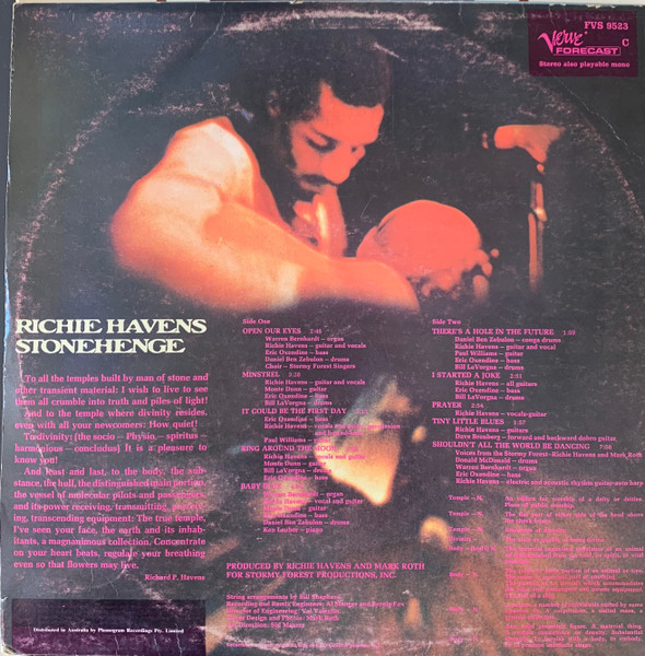 Richie Havens - Stonehenge | Verve Forecast (FVS 9523) - 2 Richie Havens - Stonehenge | Verve Forecast (FVS 9523) - 2