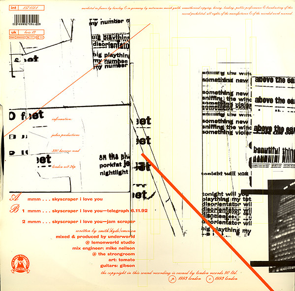 Underworld - Mmm... Skyscraper I Love You | Boy's Own Productions (boix 13) - 4