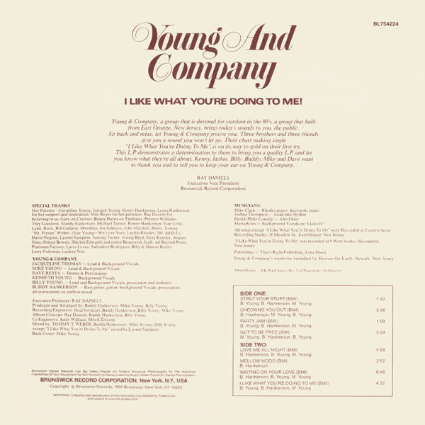 Young & Company - I Like What You're Doing To Me! | Brunswick (BL 754224) - 2