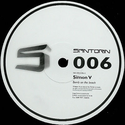 Simon V - Bomb On The Beach / Walking | Santorin (SAN-006) - 3
