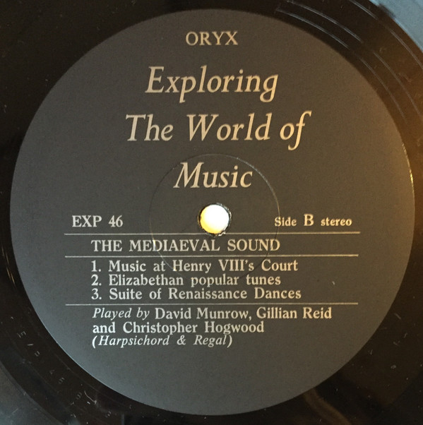 David Munrow - The Mediaeval Sound | Oryx (EXP 46) - 2