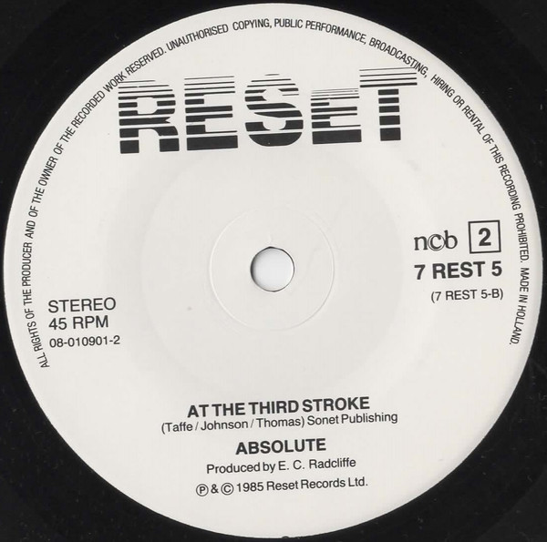 Absolute - T.V. Glare | Reset Records (7 REST 5) - 4 Absolute - T.V. Glare | Reset Records (7 REST 5) - 4