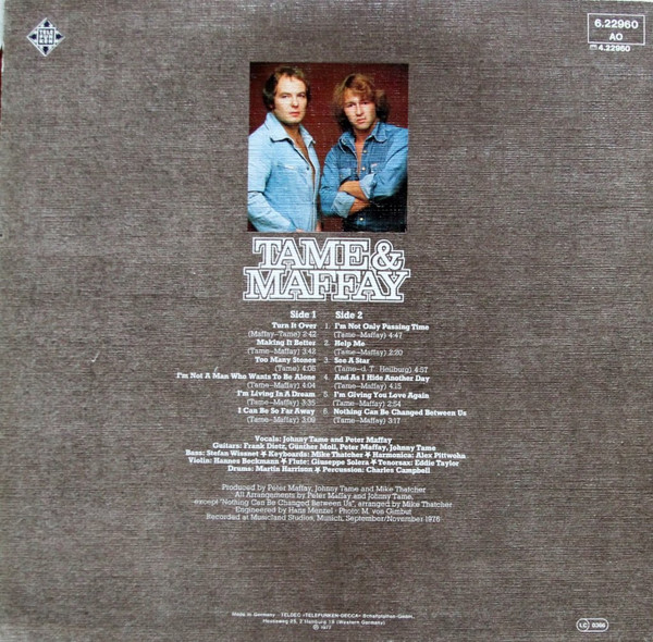 Tame & Maffay - Tame & Maffay | Telefunken (6.22960) - 2 Tame & Maffay - Tame & Maffay | Telefunken (6.22960) - 2