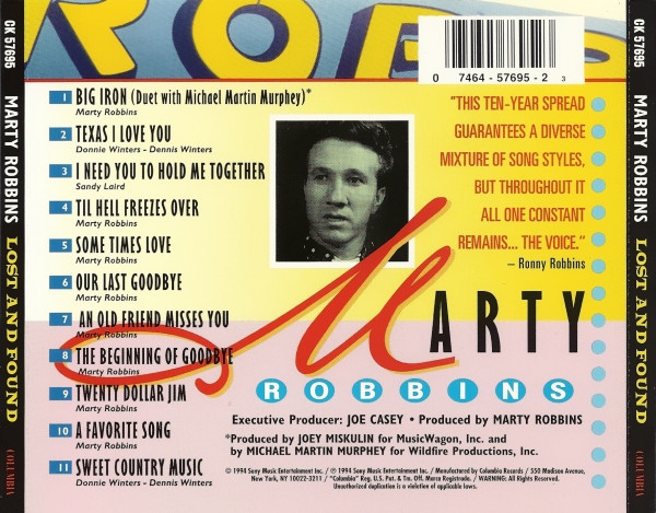 Marty Robbins - Lost And Found | Columbia (CK 57695) - 2