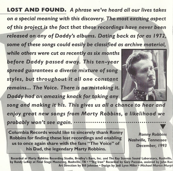 Marty Robbins - Lost And Found | Columbia (CK 57695) - 4