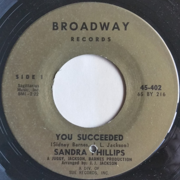 Sandra Phillips - You Succeeded / When Midnight Comes | Broadway (45-402)